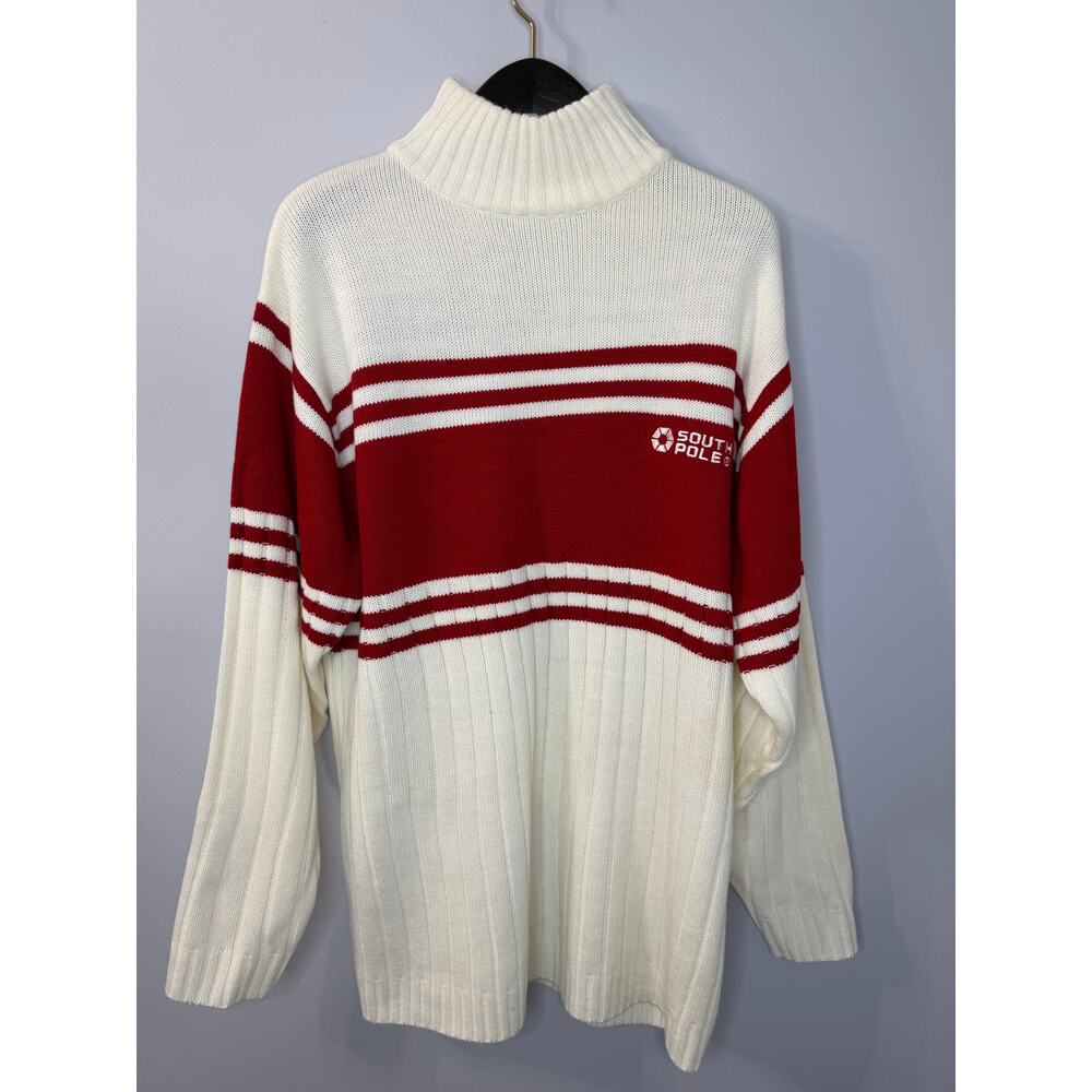 Vintage 2000's Y2K SouthPole High Neck Knit Sweater Relax Men's L Streetwear